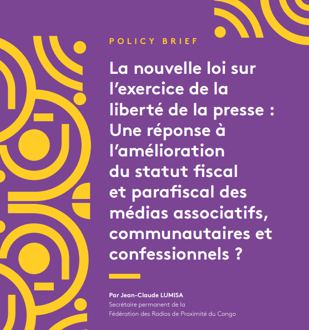 La nouvelle loi sur l’exercice de la liberté de la presse : Une réponse à l’amélioration du statut fiscal et parafiscal des médias associatifs, communautaires et confessionnels ?